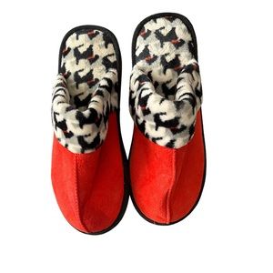 Vera Bradley Cozy Slippers - Scottie Dogs - Large 9-10 Fleece